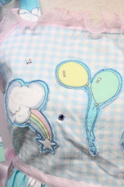画像8: Nile Perch / 雲の上テディベアリボンジャンパースカート  青 T-25-10-25-019-LO-OP-SA-ZT