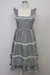 Cherirulu Chocola / ギンガムチェックジャンパースカート S 黒 T-25-10-25-026-LO-OP-SA-ZT428