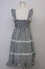 画像2: 【SALE】Cherirulu Chocola / ギンガムチェックジャンパースカート S 黒 T-25-10-25-026-LO-OP-SA-ZT428 (2)