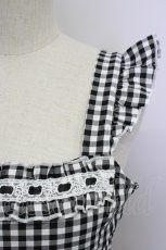 画像3: 【SALE】Cherirulu Chocola / ギンガムチェックジャンパースカート S 黒 T-25-10-25-026-LO-OP-SA-ZT428 (3)
