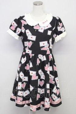 画像1: Ank Rouge / レターptワンピース  黒 T-25-10-25-027-CA-OP-SA-ZT