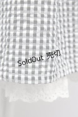 画像6: Ank Rouge / ハートアロープリントギンガムチェック切替半袖ワンピース  黒Ｘ白チェック T-25-10-25-028-CA-OP-SA-ZT428