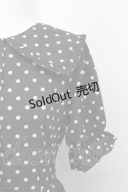 画像3: 【SALE】m petit by misako / 梨地水玉半袖ワンピース L 黒 T-25-10-25-030-LO-OP-SA-ZT429
