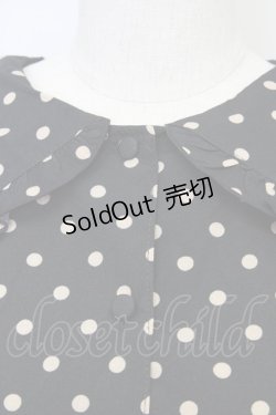 画像4: 【SALE】m petit by misako / 梨地水玉半袖ワンピース L 黒 T-25-10-25-030-LO-OP-SA-ZT429