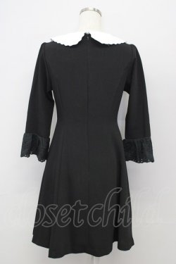 画像2: LODISPOTTO / パール刺繍襟ワンピース M 黒X白 T-25-10-25-032-LO-OP-SA-ZT