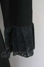 画像3: 【SALE】LODISPOTTO / パール刺繍襟ワンピース M 黒Ｘ白 T-25-10-25-032-LO-OP-SA-ZT429 (3)
