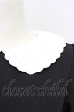 画像4: 【SALE】LODISPOTTO / パール刺繍襟ワンピース M 黒Ｘ白 T-25-10-25-032-LO-OP-SA-ZT429 (4)