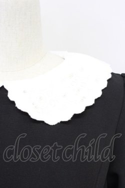 画像4: LODISPOTTO / パール刺繍襟ワンピース M 黒X白 T-25-10-25-032-LO-OP-SA-ZT