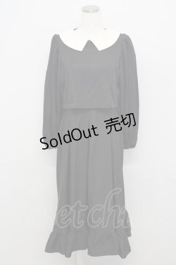 画像1: m petit by misako / サンリオキャラクターズコラボ クロミワッペン付きワンピース M 黒 T-25-10-25-035-LO-OP-SA-ZT