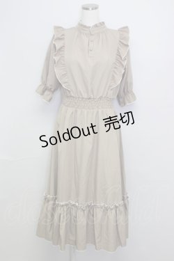 画像1: m petit by misako / NINA'SコラボAMハイショクメローワンピース L ブラウン T-25-10-25-005-LO-OP-SA-ZT406