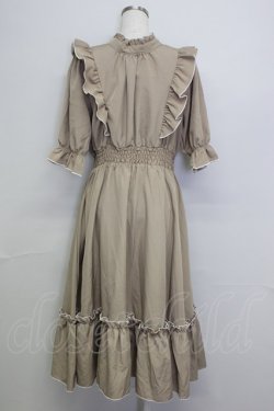 画像2: m petit by misako / NINA'SコラボAMハイショクメローワンピース L ブラウン T-25-10-25-005-LO-OP-SA-ZT