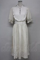 m petit by misako / 梨地水玉切り替えワンピース L アイボリー T-25-10-25-002-LO-OP-SA-ZT406