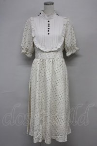 m petit by misako / 梨地水玉切り替えワンピース L アイボリー T-25-10-25-002-LO-OP-SA-ZT406