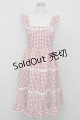 Cherirulu Chocola / ギンガムチェックジャンパースカート S 赤Ｘシロ T-25-10-25-014-LO-OP-SA-ZT416