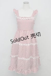Cherirulu Chocola / ギンガムチェックジャンパースカート S 赤Ｘシロ T-25-10-25-014-LO-OP-SA-ZT416