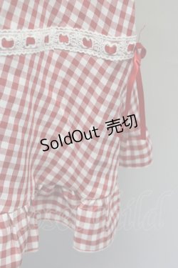 画像4: Cherirulu Chocola / ギンガムチェックジャンパースカート S 赤Ｘシロ T-25-10-25-014-LO-OP-SA-ZT416