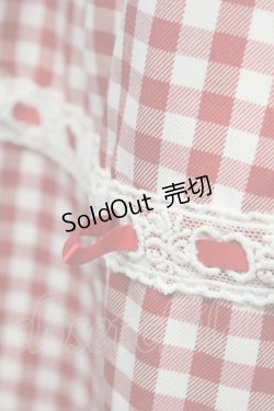 画像5: Cherirulu Chocola / ギンガムチェックジャンパースカート S 赤Ｘシロ T-25-10-25-014-LO-OP-SA-ZT416