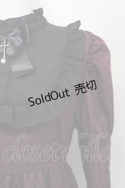 画像5: majoretty / リボンクロスフリルハイネックワンピース L ボルドー T-25-10-25-015-LO-OP-SA-ZT416