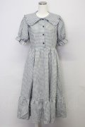 m petit by misako / AM*ギンガムCHKワンピース L 黒Ｘ白 T-25-10-25-016-LO-OP-SA-ZT