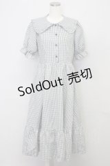 m petit by misako / AM*ギンガムCHKワンピース L 黒Ｘ白 T-25-10-25-016-LO-OP-SA-ZT423