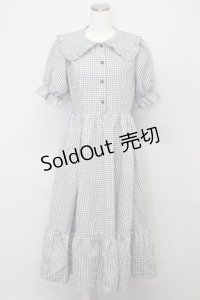 m petit by misako / AM*ギンガムCHKワンピース L 黒Ｘ白 T-25-10-25-016-LO-OP-SA-ZT423