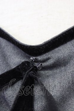 画像5: Fi.n.t / ハイウエスト切替ベロアリボン使いワンピース【洗える】  グレー T-25-10-25-017-CA-OP-SA-ZT