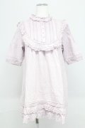 PINK HOUSE / ローズレース半袖チュニックブラウス  ラベンダー T-25-10-29-001-LO-BL-SA-ZT