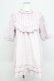 画像1: PINK HOUSE / ローズレース半袖チュニックブラウス  ラベンダー T-25-10-29-001-LO-BL-SA-ZT (1)