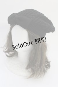 PINK HOUSE / リボンニット帽  黒 T-25-10-29-019-LO-AC-SA-ZT-K007
