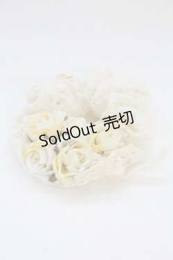 画像1: PINK HOUSE / ローズレースシュシュ  アイボリーXイエロー T-25-10-29-020-LO-AC-SA-ZT