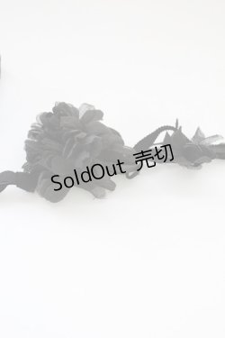 画像2: INGEBORG / フラワーモチーフリボン  黒 T-25-10-29-021-LO-AC-SA-ZT