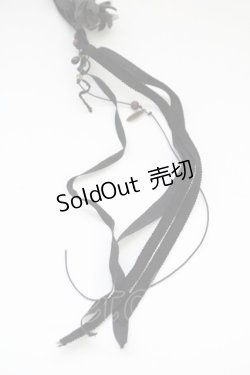 画像3: INGEBORG / フラワーモチーフリボン  黒 T-25-10-29-021-LO-AC-SA-ZT