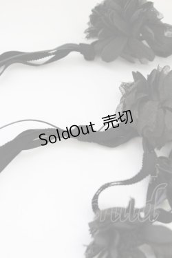 画像5: INGEBORG / フラワーモチーフリボン  黒 T-25-10-29-021-LO-AC-SA-ZT