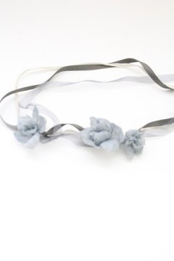 画像4: INGEBORG / オーガンジーフラワーリボン  青 T-25-10-29-022-LO-AC-SA-ZT