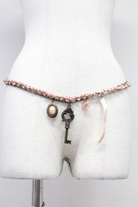 PINK HOUSE / 鍵ハートチェーンベルト  ピンク T-25-10-29-033-LO-AC-SA-ZT432