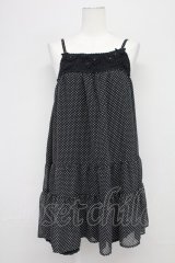 PINK HOUSE / シフォンドットキャミブラウス  黒Ｘ白 T-25-10-29-003-LO-BL-SA-ZT430