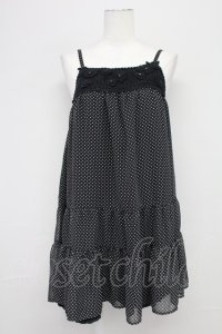 PINK HOUSE / シフォンドットキャミブラウス  黒Ｘ白 T-25-10-29-003-LO-BL-SA-ZT430