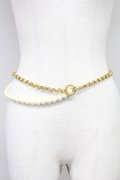 KETTY / パールチェーンベルト  白Ｘゴールド T-25-10-29-034-EL-AC-SA-ZT