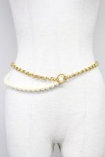 画像1: 【SALE】KETTY / パールチェーンベルト  白Ｘゴールド T-25-10-29-034-EL-AC-SA-ZT432 (1)