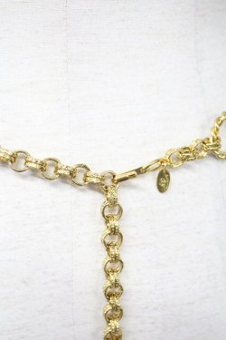 画像4: KETTY / パールチェーンベルト  白Xゴールド T-25-10-29-034-EL-AC-SA-ZT