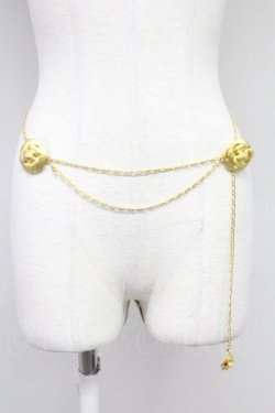 画像1: INGEBORG / ローズまるモチーフチェーンベルト  ゴールド T-25-10-29-037-LO-AC-SA-ZT