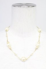 INGEBORG / パールチェーンネックレス  白Ｘゴールド T-25-10-29-038-LO-AC-SA-ZT434-F002