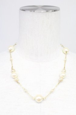 画像1: INGEBORG / パールチェーンネックレス  白Xゴールド T-25-10-29-038-LO-AC-SA-ZT