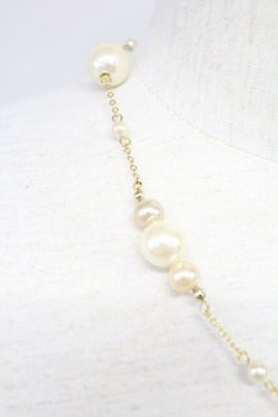 画像3: INGEBORG / パールチェーンネックレス  白Xゴールド T-25-10-29-038-LO-AC-SA-ZT