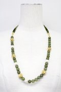 INGEBORG / パールリボンネックレス  グリーン T-25-10-29-040-LO-AC-SA-ZT
