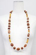 INGEBORG / ウッドパールネックレス  ブラウン T-25-10-29-041-LO-AC-SA-ZT