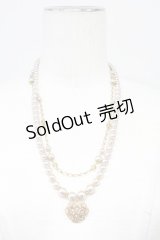 INGEBORG / フラワーパールチェーンネックレス  ピンクＸゴールド T-25-10-29-044-LO-AC-SA-ZT