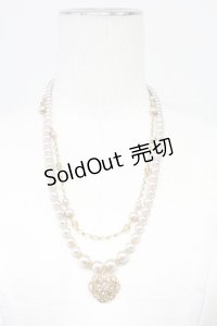 INGEBORG / フラワーパールチェーンネックレス  ピンクＸゴールド T-25-10-29-044-LO-AC-SA-ZT