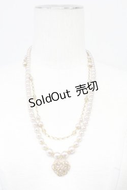 画像1: INGEBORG / フラワーパールチェーンネックレス  ピンクXゴールド T-25-10-29-044-LO-AC-SA-ZT