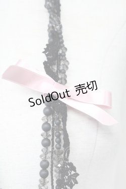 画像3: INGEBORG / レースビーズネックレス  黒Xピンク T-25-10-29-046-LO-AC-SA-ZT